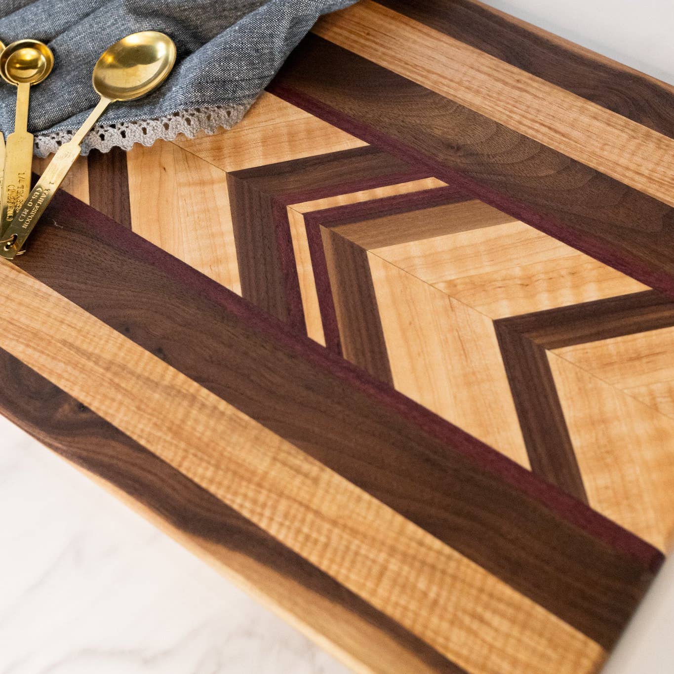 Purple Heart and Black Walnut Cutting Board
