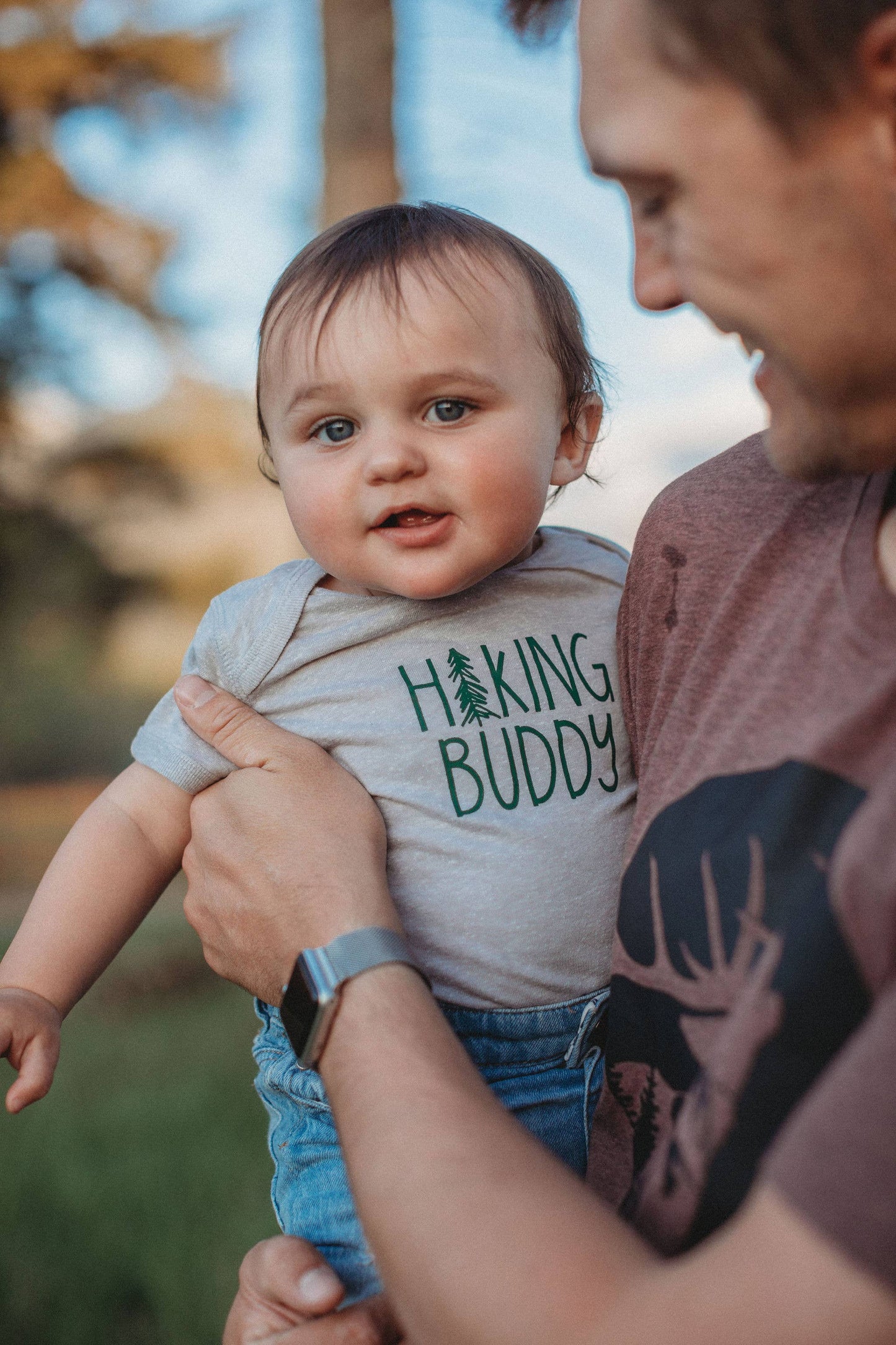 Hiking Buddy Baby Onesie