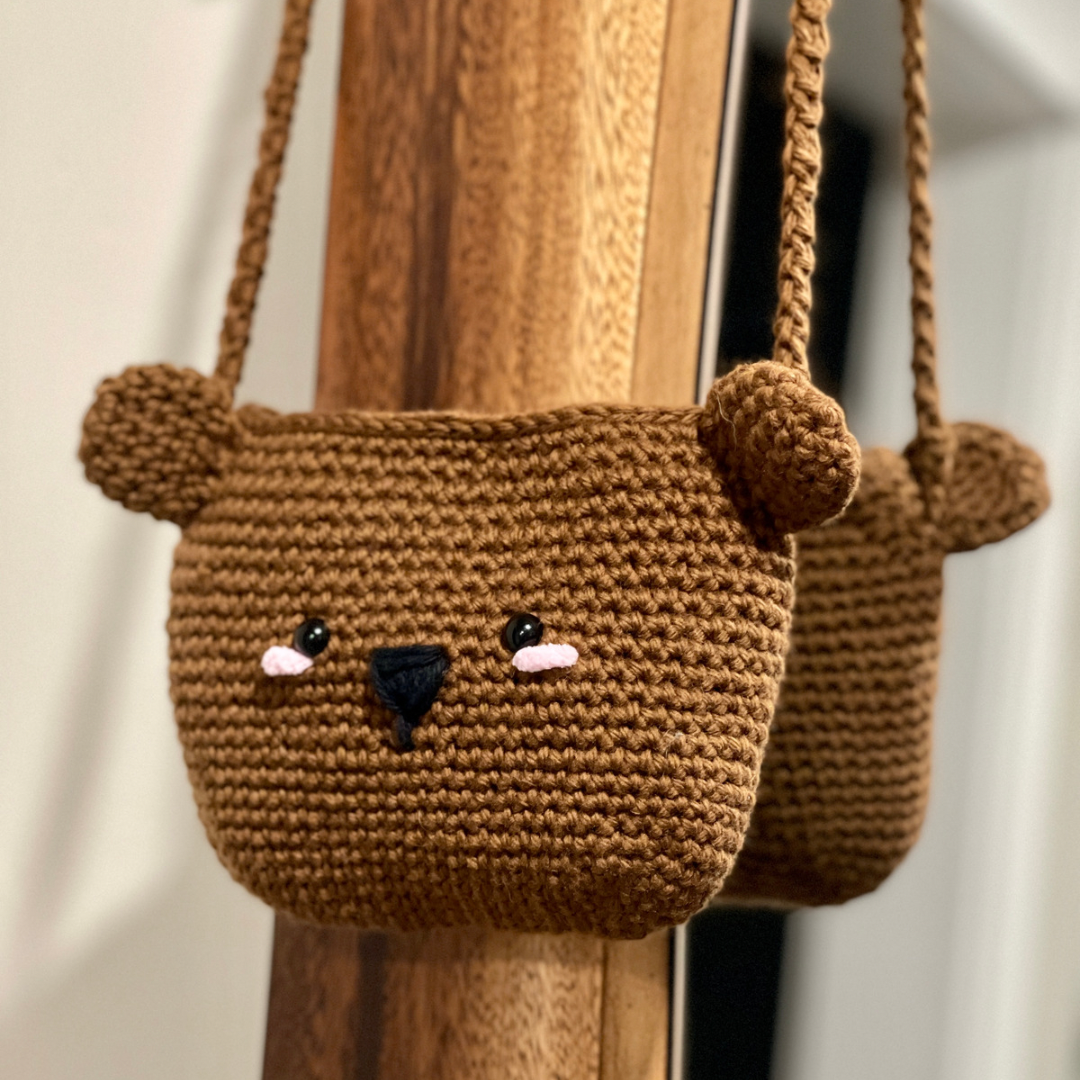 Mini Purse - Crochet Bear