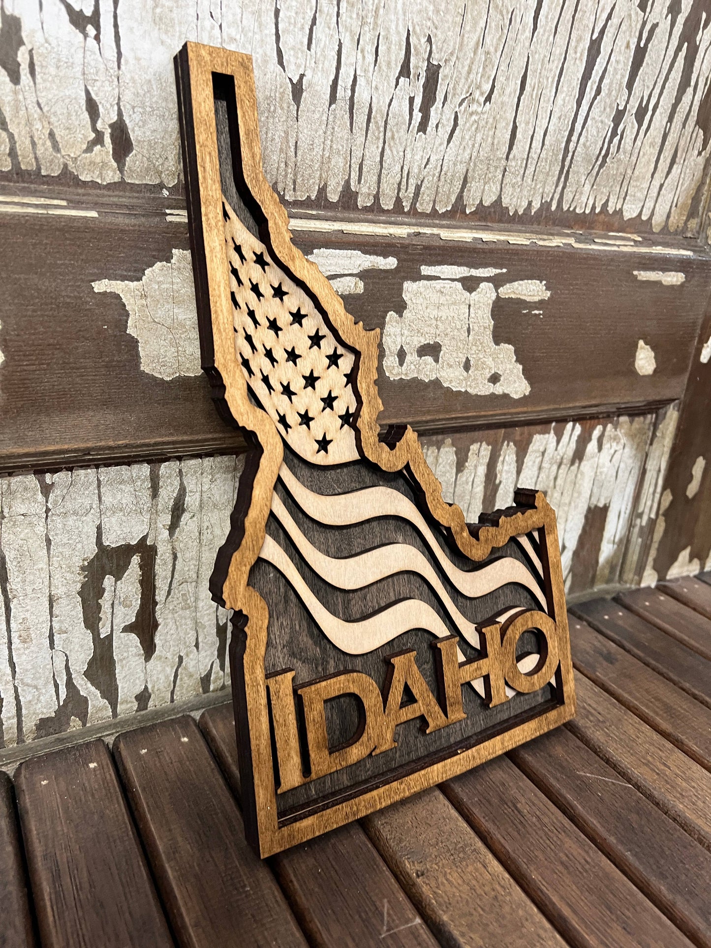 State of Idaho Wooden Sign
