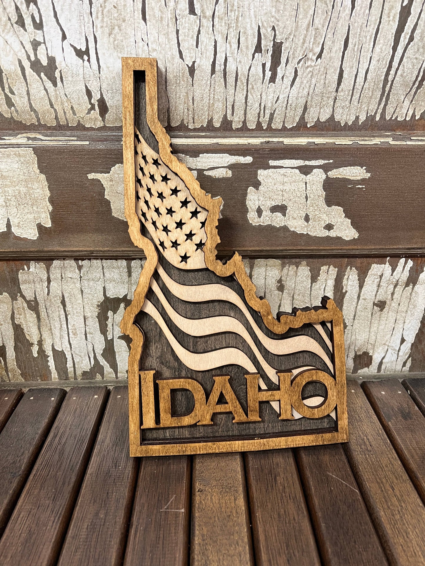 State of Idaho Wooden Sign